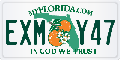FL license plate EXMY47