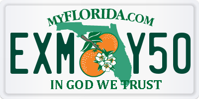 FL license plate EXMY50