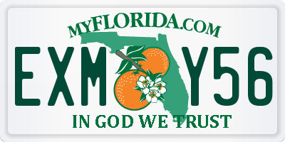 FL license plate EXMY56