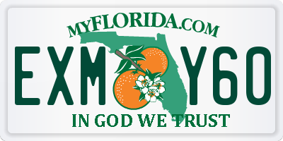 FL license plate EXMY60