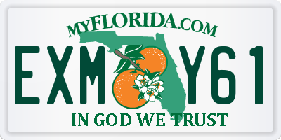 FL license plate EXMY61