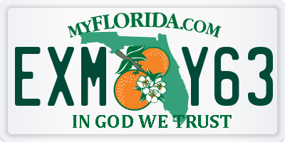 FL license plate EXMY63