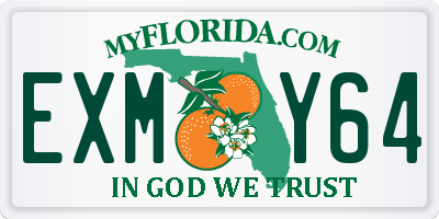 FL license plate EXMY64