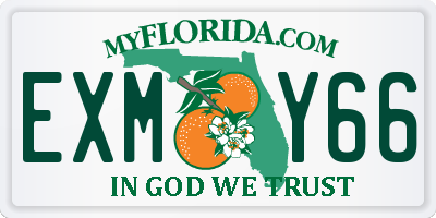 FL license plate EXMY66