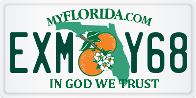 FL license plate EXMY68