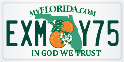 FL license plate EXMY75