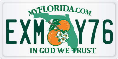 FL license plate EXMY76