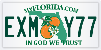 FL license plate EXMY77