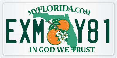 FL license plate EXMY81