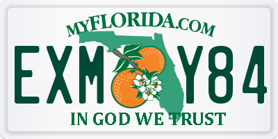 FL license plate EXMY84
