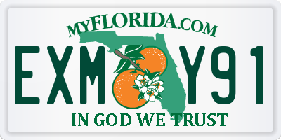 FL license plate EXMY91