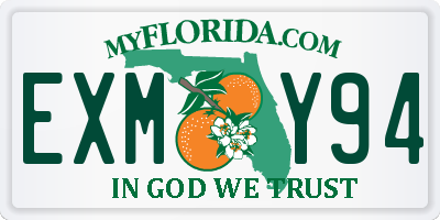 FL license plate EXMY94