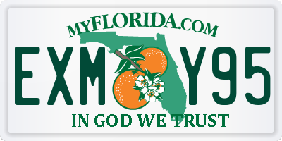 FL license plate EXMY95