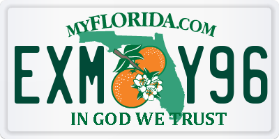 FL license plate EXMY96