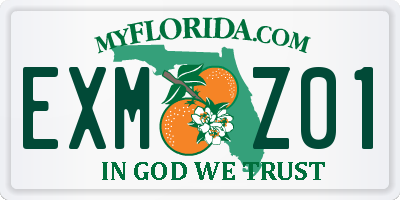 FL license plate EXMZ01