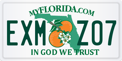 FL license plate EXMZ07