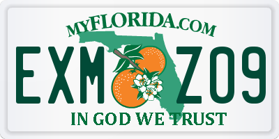 FL license plate EXMZ09