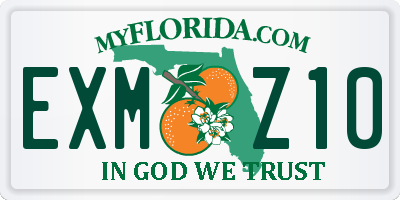 FL license plate EXMZ10