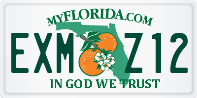 FL license plate EXMZ12