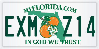 FL license plate EXMZ14