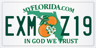 FL license plate EXMZ19