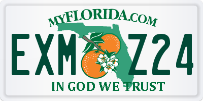 FL license plate EXMZ24