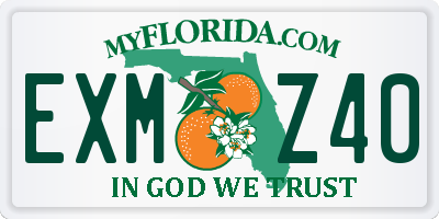 FL license plate EXMZ40