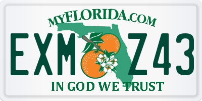 FL license plate EXMZ43