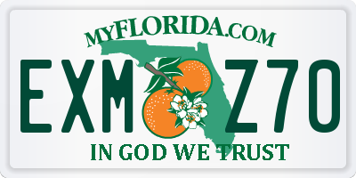 FL license plate EXMZ70