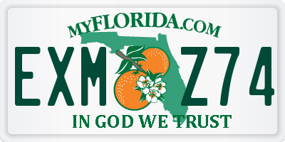 FL license plate EXMZ74