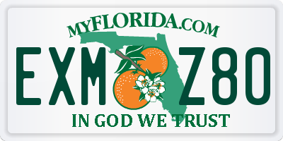 FL license plate EXMZ80