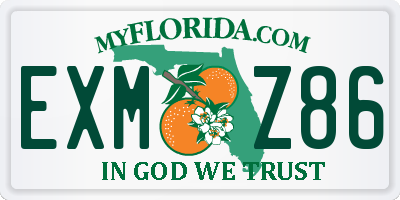 FL license plate EXMZ86
