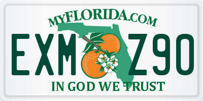 FL license plate EXMZ90