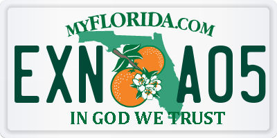 FL license plate EXNA05