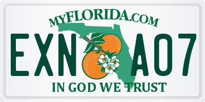 FL license plate EXNA07