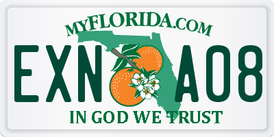 FL license plate EXNA08