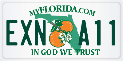 FL license plate EXNA11