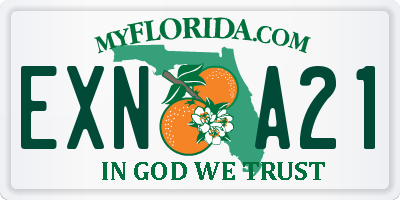 FL license plate EXNA21
