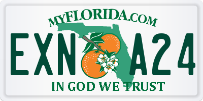 FL license plate EXNA24