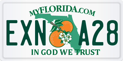 FL license plate EXNA28
