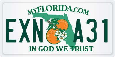 FL license plate EXNA31