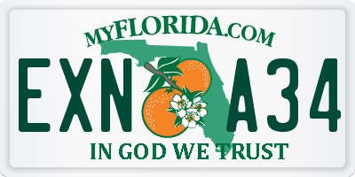 FL license plate EXNA34