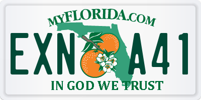 FL license plate EXNA41