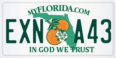 FL license plate EXNA43