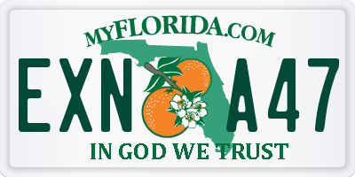 FL license plate EXNA47