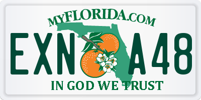 FL license plate EXNA48