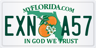 FL license plate EXNA57
