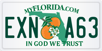 FL license plate EXNA63