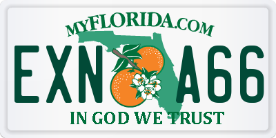 FL license plate EXNA66
