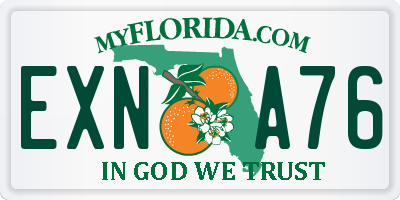 FL license plate EXNA76